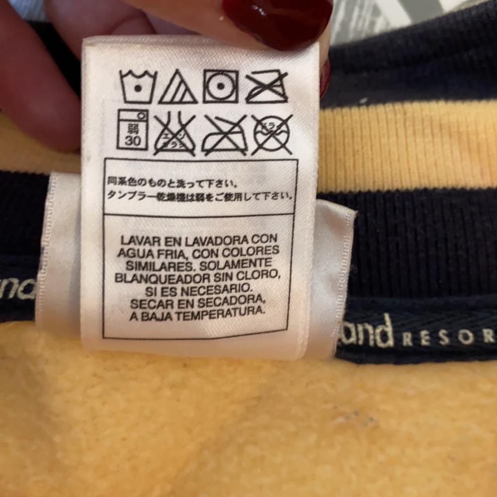 Disney Yellow Sweatshirt with Mickey Mouse Embroidery - Picture 9 of 10